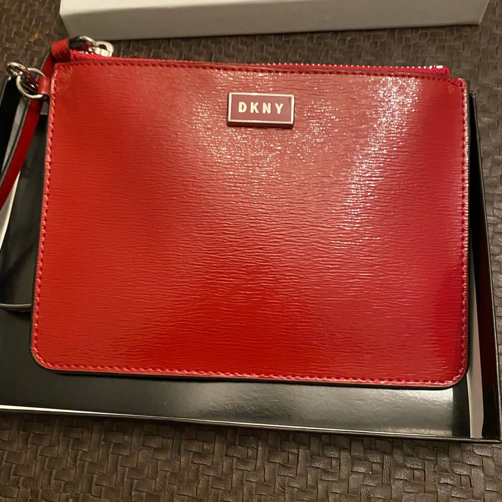DKNY GIGI red wristlet